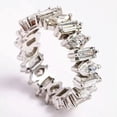 thumbnail image 2 of Luxury Cubic Zircon Women Anniversary 925 Silver Ring Band Gifts Sz 6-10, 2 of 4