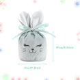 thumbnail image 3 of Bolsas de conejito de Pascua con orejas de conejo Bolsas de regalo de terciopelo suave Linda sonrisa de conejito Perfecta para dulces de azúcar Decoración de Pascua y embalaje de regalo, 3 of 5
