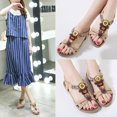 thumbnail image 5 of SWQZVT Women's Slide Flat Sandals Comfortable Slip On Sandals for Women Casual Summer Thong Summer Leather Sandals Shoes, 5 of 6