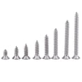 thumbnail image 2 of 200 tornillos autorroscantes de acero inoxidable SS304 M3 con cabeza plana, 2 of 15