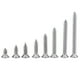 thumbnail image 2 of 200 tornillos autorroscantes de acero inoxidable SS304 M3 con cabeza plana, 2 of 14