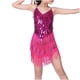 thumbnail image 1 of Odeerbi Vestido de Baile Latino Con Lentejuelas Para Niña Rendimiento En Escena Trajes de Verano Vestido de Algodón Con Flecos Vestido Sin Mangas Con Camisola Traje de Baile Con Borlas, 1 of 4