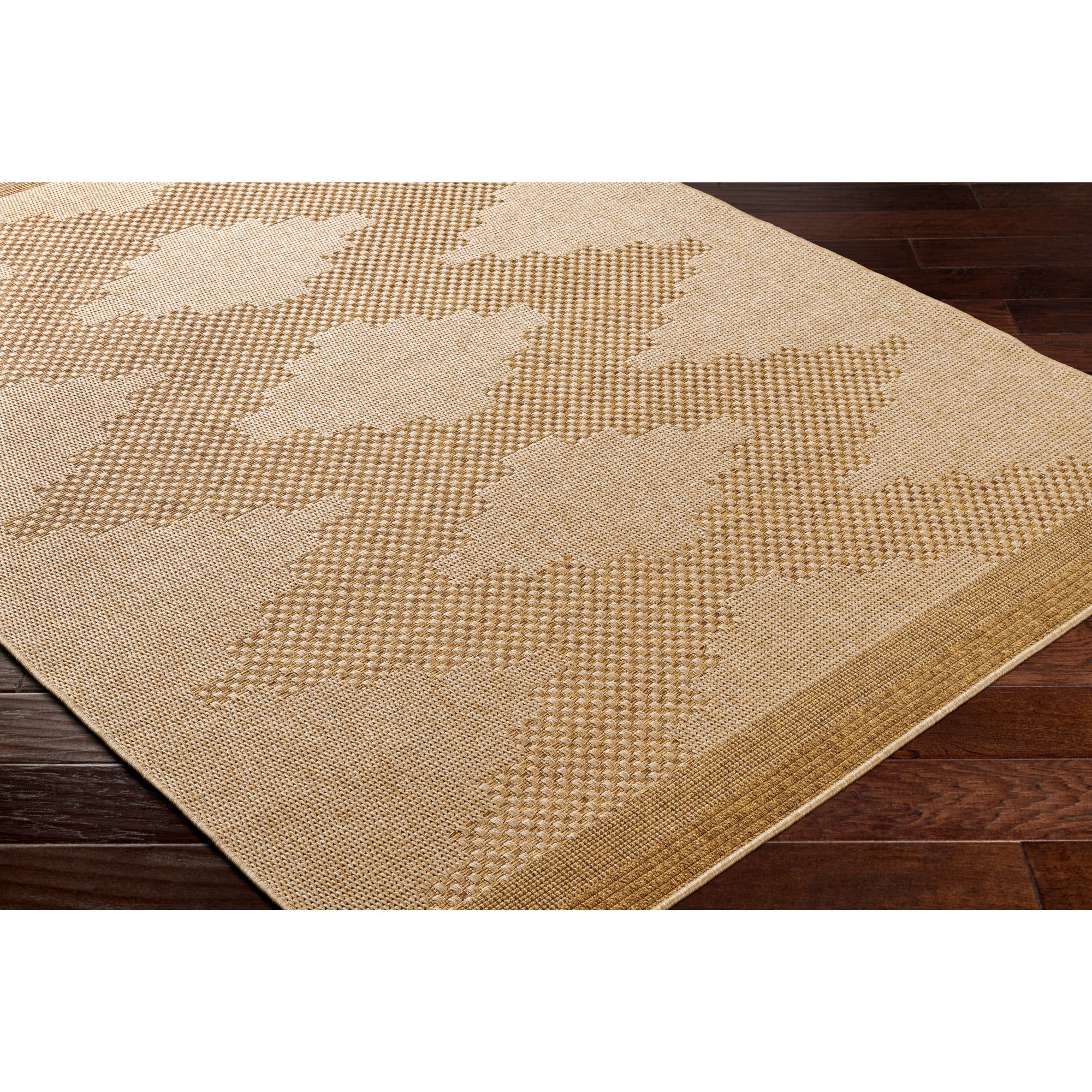 Livabliss Pismo Beach Modern Indoor/Outdoor Area Rug,7'10" Round,Tan
