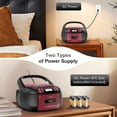 thumbnail image 2 of Boombox CD Cassette Player Combo, Boom Box and AM FM Radio with Bluetooth for Home & Outdoor, Stereo Sound with Remote Control, 2 of 7