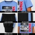 thumbnail image 4 of Pro Athlete Boys Sweatsuit Set Short Sleeve Crewneck Graphic Tees & Tricot Jogger Sweatpants 4 Piece, 4 of 7