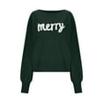 thumbnail image 3 of Guluxicc Sweaters for Women Christmas Crewneck Long Sleeve Sweaters Outfits Winter Trendy Holiday Party Pullover Tops, Green, XL, 3 of 6