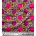 thumbnail image 1 of Soimoi Poly Georgette Fabric Flower Artistic Print Fabric by the Yard 52 Inch Wide, 1 of 1