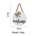 thumbnail image 2 of Rustic Wood Wreaths Front Door "Hello" "Welcome" Hanging Sign Farmhouse Porch Home Decor, 2 of 4