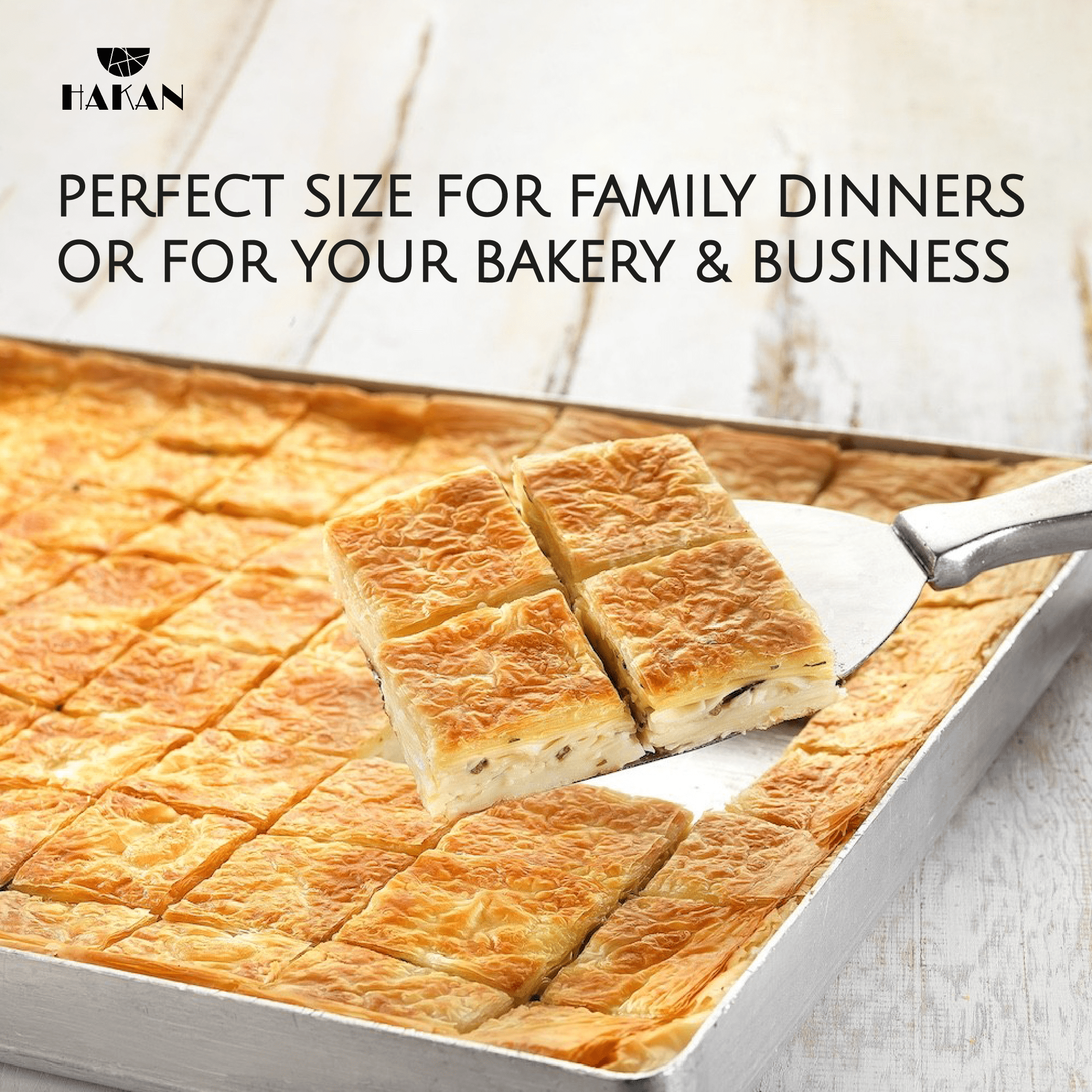 Hakan Aluminum Half Sheet Baking Pan, 14x18-inch, 2.2lbs Thick Rust Free Bakeware, Wrap Resistant