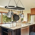 thumbnail image 7 of GGI International Sorbus Pot and Pan Rack for Ceiling with Hooks - Multi-Purpose Storage Rack - N/A Black, 7 of 7