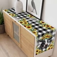 thumbnail image 4 of Farmhouse Cow Table Runner - 90 Inch Long, Kitchen Dining Table Runner Dresser Scarves, Pastoral Sunflower Botanical Black Plaid Farmhouse Decor for Coffee Tables Wedding Party Banquet, 4 of 8