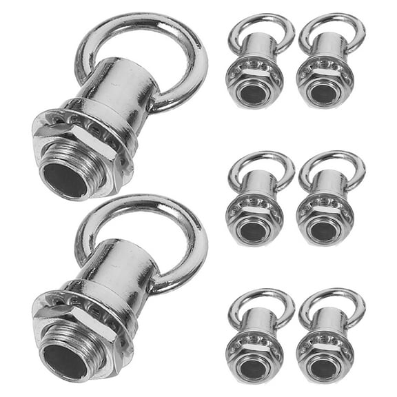FRCOLOR 8pcs Heavy Duty M10 Threaded Hook Rings for Pendant Light Fixtures Metal Chain for Hanging Lights Chandelier Suspension Chain