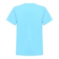 thumbnail image 2 of YONGHS Boys Girls Short Sleeve Crewneck Tee Kids T-Shirts Solid Cotton Active Athletic Shirts Tops Sky Blue 3-4, 2 of 5