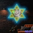 thumbnail image 4 of Handmadetneonsign Hanukkah Star Neon Sign, Hanukkah Led Sign, Wall Art, Holiday Home Wall Decor 91216, 4 of 5