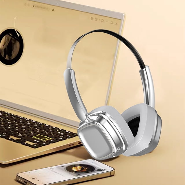 Auriculares Bluetooth compactos de montaje en la cabeza con subwoofer inalámbrico Bluetooth 5.4 Auriculares Bluetooth de plástico
