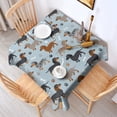 thumbnail image 2 of Cute Dachshund and Dog Footprint Square Tablecloth,Waterproof Square Table Cover,Wipeable Spillproof Washable Table Cover for Home Kitchen Party Decor 52"x52"(132x132cm), 2 of 6