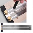 thumbnail image 4 of Règle de perçage en T en acier inoxydable, outil de marquage pour le travail du bois avec crayon automatique 300 mm, 4 of 4