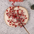 thumbnail image 4 of 3PCS Artificial Red Berry - Christmas Frost Red Berries Branches, Christmas Tree Decorations, Winter Holiday Home Décor， 17", 4 of 7