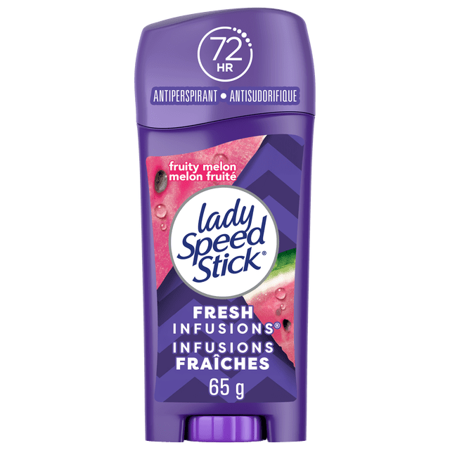 Lady Speed Stick Fresh Infusions Antiperspirant, Fruity Melon Scent, 65 g