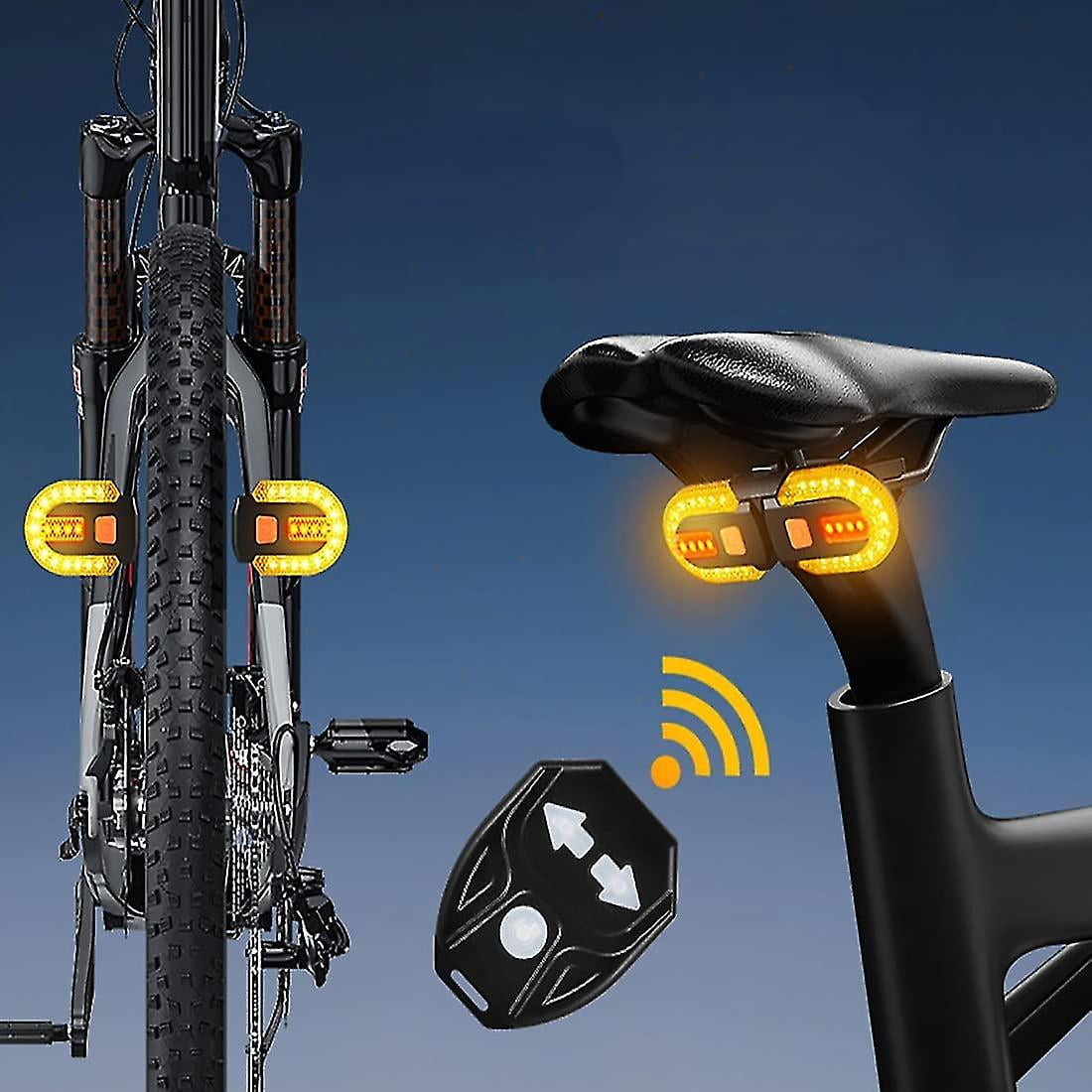 Feu arriere velo avec clignotant sale