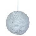 thumbnail image 4 of Northlight Faux Fur Plush Ball Christmas Ornament - 4" - Light Green, 4 of 9