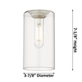 thumbnail image 2 of Innovations Lighting  Crown Point - 1 Light 7" Stem Hung Pendant Satin Nickel/Seedy, 2 of 5