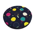 thumbnail image 1 of Disketp Colorful Ping Pong Rackets Funda Redonda para Taburete, Funda de Cojín para Silla de Bar Suave y Elástica-12 inch, 1 of 7