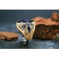 thumbnail image 5 of Roarsilver Elf Elegance: 925 Sterling Silver Ring with Amethyst Gemstone and Gold Plating By Roar | 10.5, 5 of 5