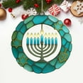 thumbnail image 7 of Christmas Ornaments 2025, Spiritual Christmas Tree Ornament Menorah Design, Hanukkah Decorations for Home, Jewish Gifts for Mom Sister Friends, Unique Hanukkahs Gifts, 7 of 7