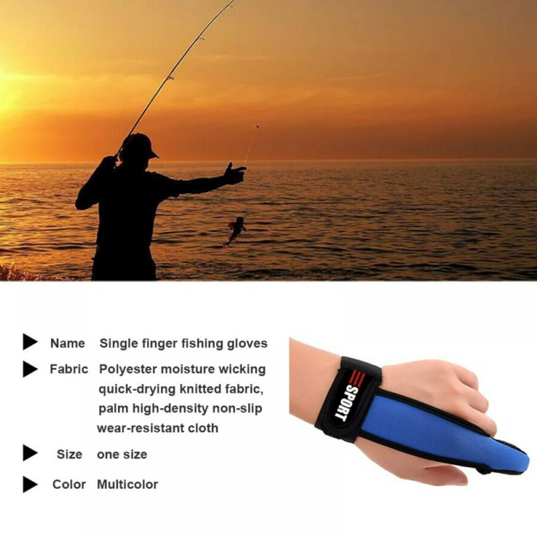 Single-Finger Gloves,Anti-Slip Fishing Glove,Professional Single-Finger  Gloves Index Finger Protector Unisex Elastic Band Glove for Outdoor Fishing  