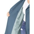 thumbnail image 3 of Women's Plus Size Notched Lapel Double Breasted Long Coat for Stylish Winter Wear 2X Light Blue, 3 of 9
