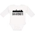 thumbnail image 3 of Inktastic San Antonio Texas City Skyline Boys or Girls Long Sleeve Baby Bodysuit, 3 of 5