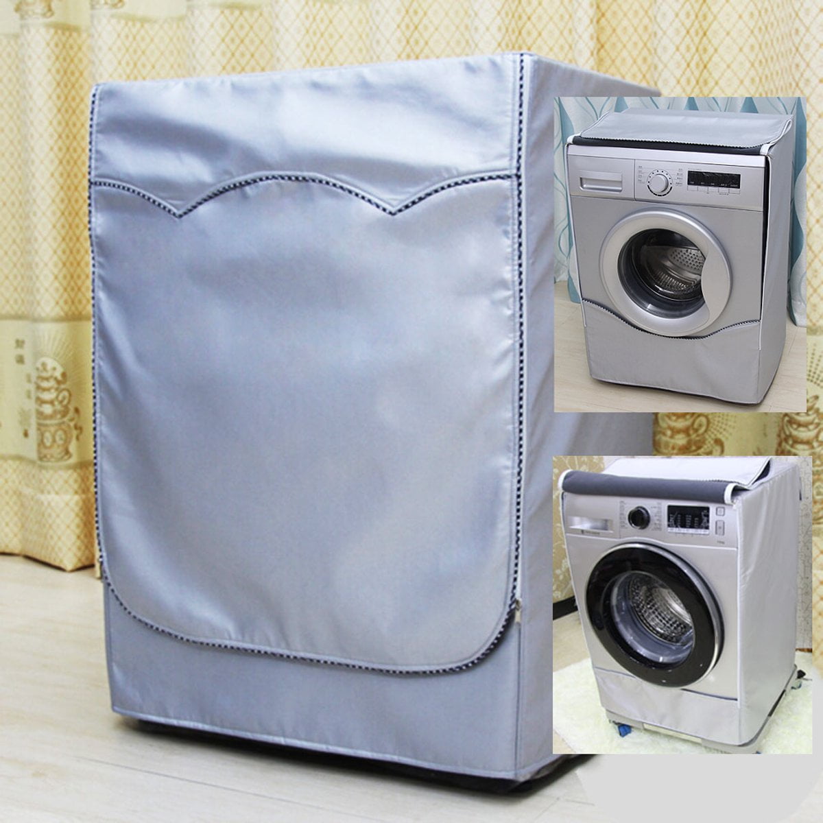 Washing Machine Cover Waterproof Heavyweight Zippered Appliance Cover Blue 