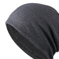 thumbnail image 6 of Unisex Soft Slouchy Baggy Beanie Chemo Hat Slouchy Cap , Dark Gray, 6 of 6