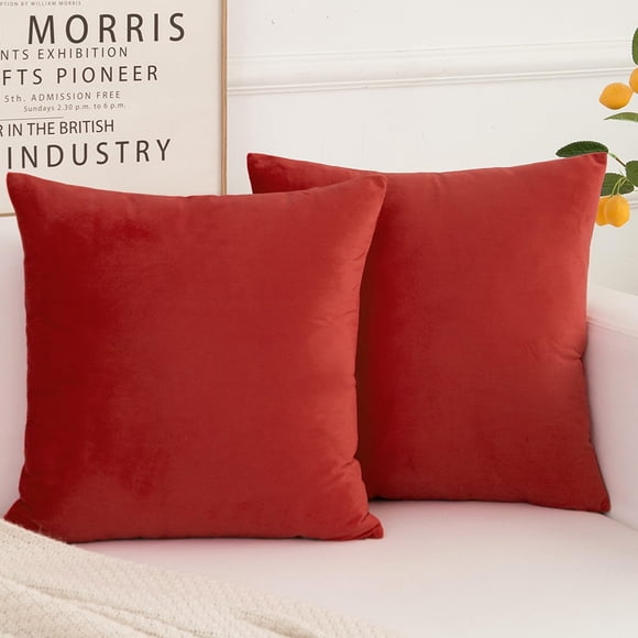 Fundas de almohada decorativas Herayli Velvet Soft, 46 x 46 cm, paquete de 2