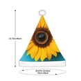 thumbnail image 3 of Fuzoiu Golden Sunflower in Blue Print Santa Hat Christmas Hat for Adults,Santa Hats with Pompom, Unisex Xmas Holiday Hat for Christmas New Year Festive Party Supplies, 3 of 6