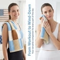 thumbnail image 5 of REGALWOVEN Checkered Cotton Hand Towels for Bathroom, Soft Absorbent Bathroom Hand Towel Set, Spa, Hotel, Kitchen Beige Brown 2-Piece, 5 of 7