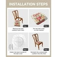 thumbnail image 4 of Dining Room Chair Seat Covers Set of 4, Vintage Merry Christmas Gingerbread Man Removable Stretch Chair Seat Cushion Slipcovers Protector for Holiday Party Festival Decoration Beige Red, 4 of 6