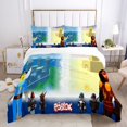 thumbnail image 1 of Juego de cuatro piezas de animación de mundo Virtual, Sábana Roblox circundante, funda de edredón para dormitorio de estudiantes, regalo para niñas y niños, 1 of 4