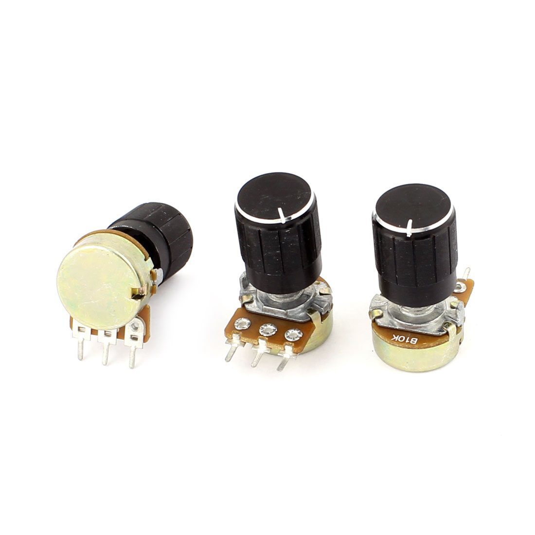 3 Pcs B10K 10K Ohm 13mm Rotating Shaft Audio Single Linear ...