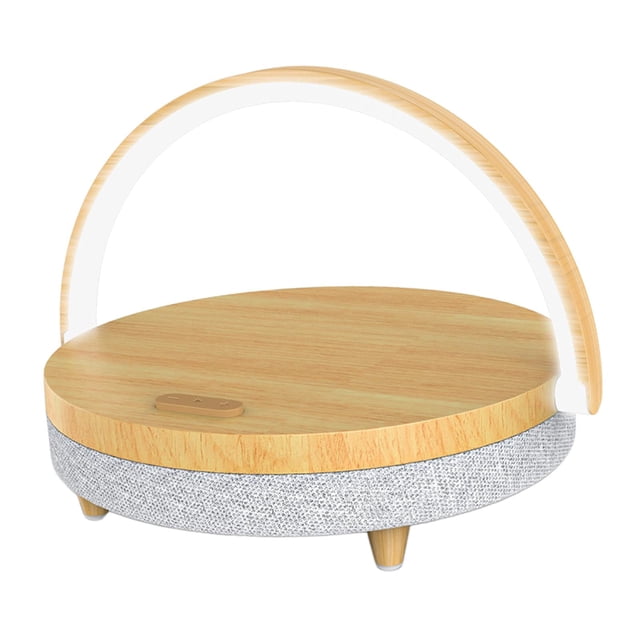 TISHITA Portable Bluetooth Speaker Wireless Charger USB Powered Wood grain
