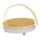 thumbnail image 1 of Lámpara de mesilla con cargador de altavoz TWS, luz nocturna con reloj digital y 3 niveles de intensidad. Grano de madera, 1 of 9