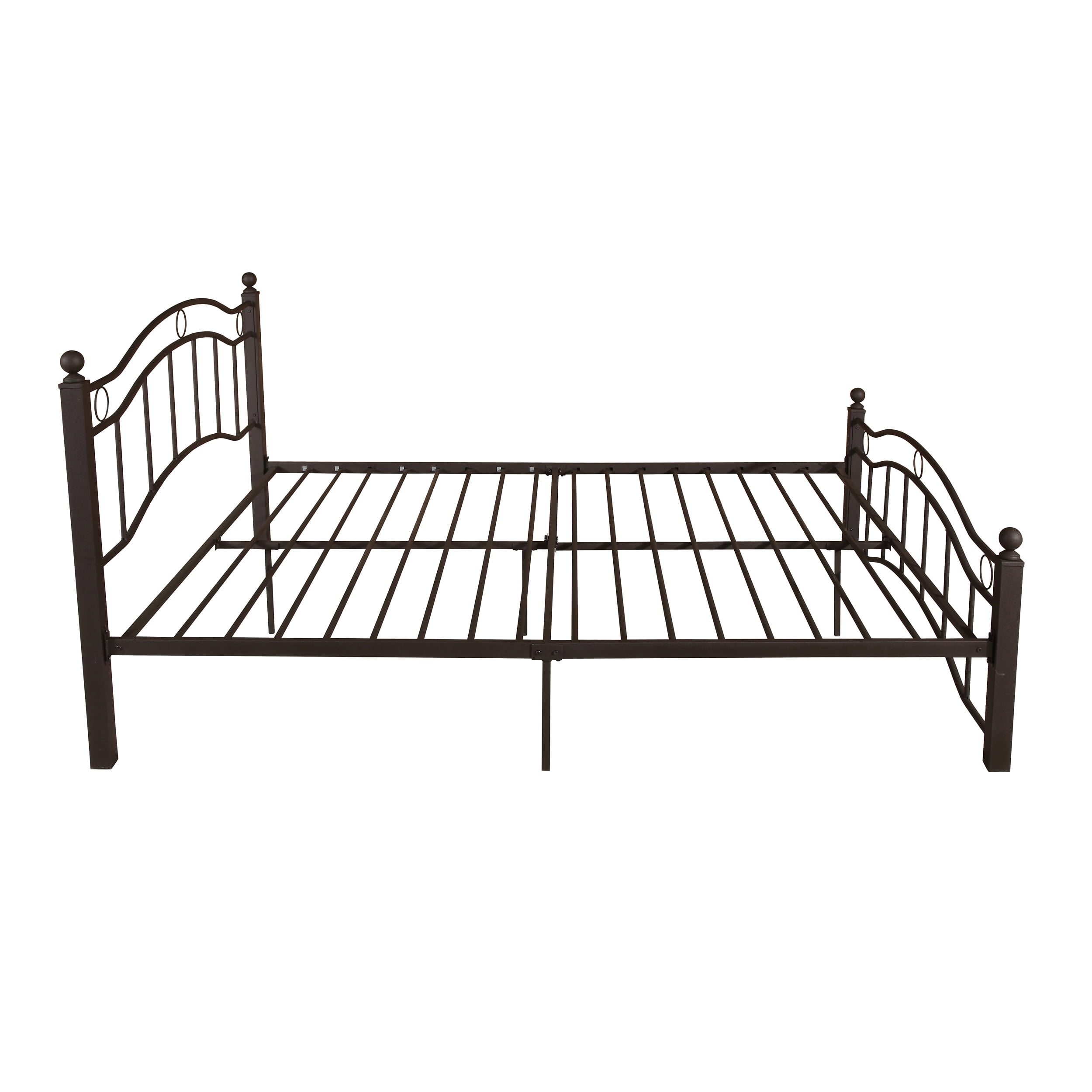 Noble House Yarel Contemporary Iron King Bed Frame, Hammered Copper