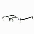 thumbnail image 3 of 9 Pairs Mens Metal Frame Rectangle Half Frame Reading Glasses Classic Readers +2.00, 3 of 6