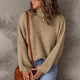 thumbnail image 5 of Suéteres Para Mujer, Suéteres de Otoño E Invierno, Suéter de Cuello Alto, Suéter Informal, Blusa Tejida, Tops Sólidos de Manga Larga Odeerbi ODB177380, 5 of 8