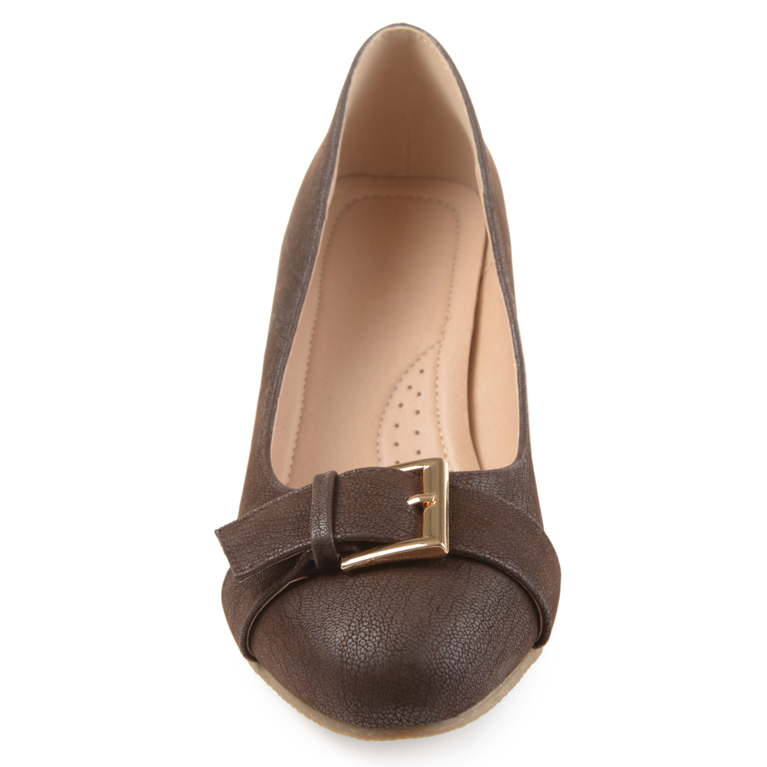 Journee Womens Graysn Comfort Insole Slip On Round Toe Wedge, Widths Available