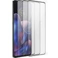 thumbnail image 1 of ccwonima Moto Edge 2022 5G Screen Protector,3 Pack Anti-Scratch H9 Hardness Full Coverage Silk Print Black Tempered glass Screen Protector Protective Film for Moto Edge 2022 5G, 1 of 1