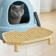 thumbnail image 5 of Caja de arena para gatos con escalones antideslizantes, bandeja duradera de material PP para gatos Amarillo, 5 of 8
