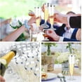 thumbnail image 6 of 150 Pcs Gold Plastic Champagne Flutes - Clear Disposable Crystal Wine Glasses for Wedding Toasting, Party Cocktail Cups, 6 of 14