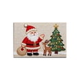 thumbnail image 1 of Navidad Alfombra de Puerta Multicolor Cristal Terciopelo Alfombra de Piso para Baño, Inodoro, Entrada de la Puerta, 1 of 6